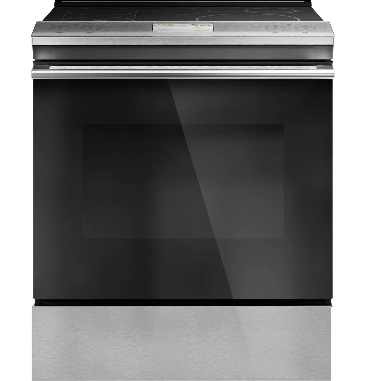 Cafe CHS90XM2NS5 Caf(eback)™ 30" Smart Slide-In, Front-Control, Induction and Convection Range with In-Oven Camera in Platinum Glass