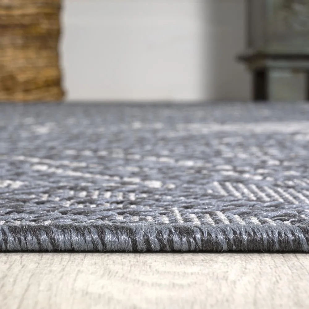 Cain Modern All-over Floral Indoor/outdoor Area Rug