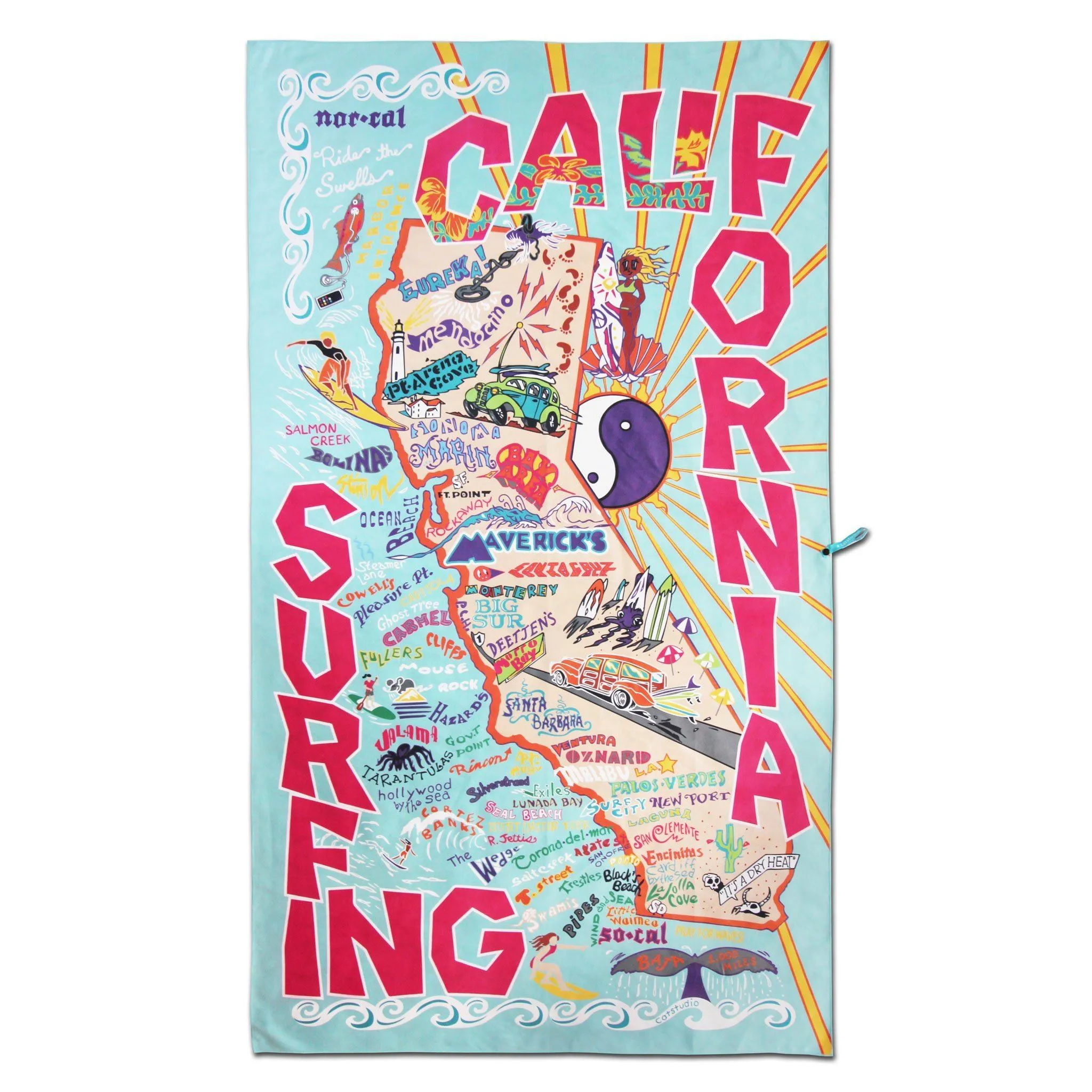 California Surf Beach & Travel Towel