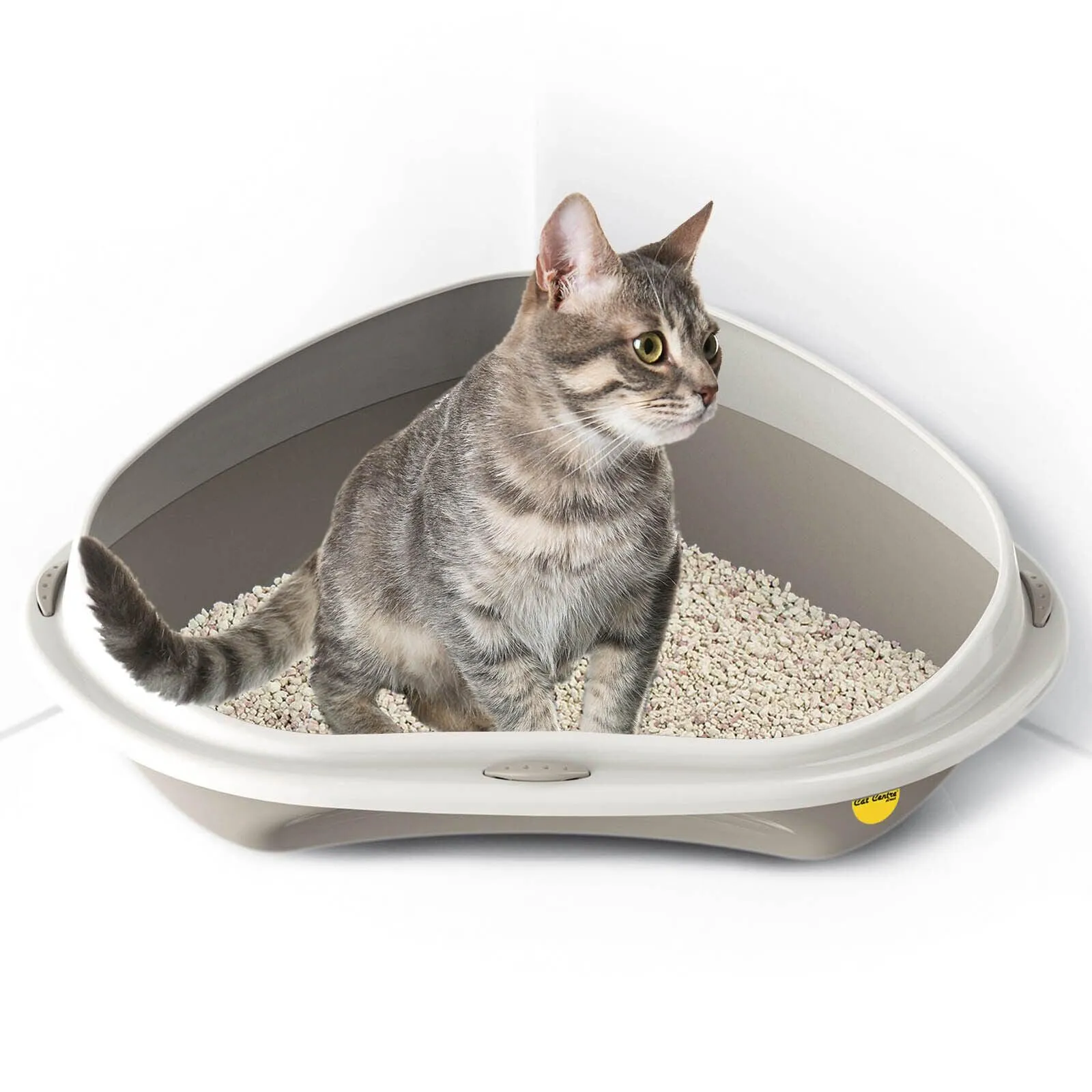 Cat Corner Litter Tray Large or Jumbo Rim Pet Open Toilet Pan Box Cat Centre®