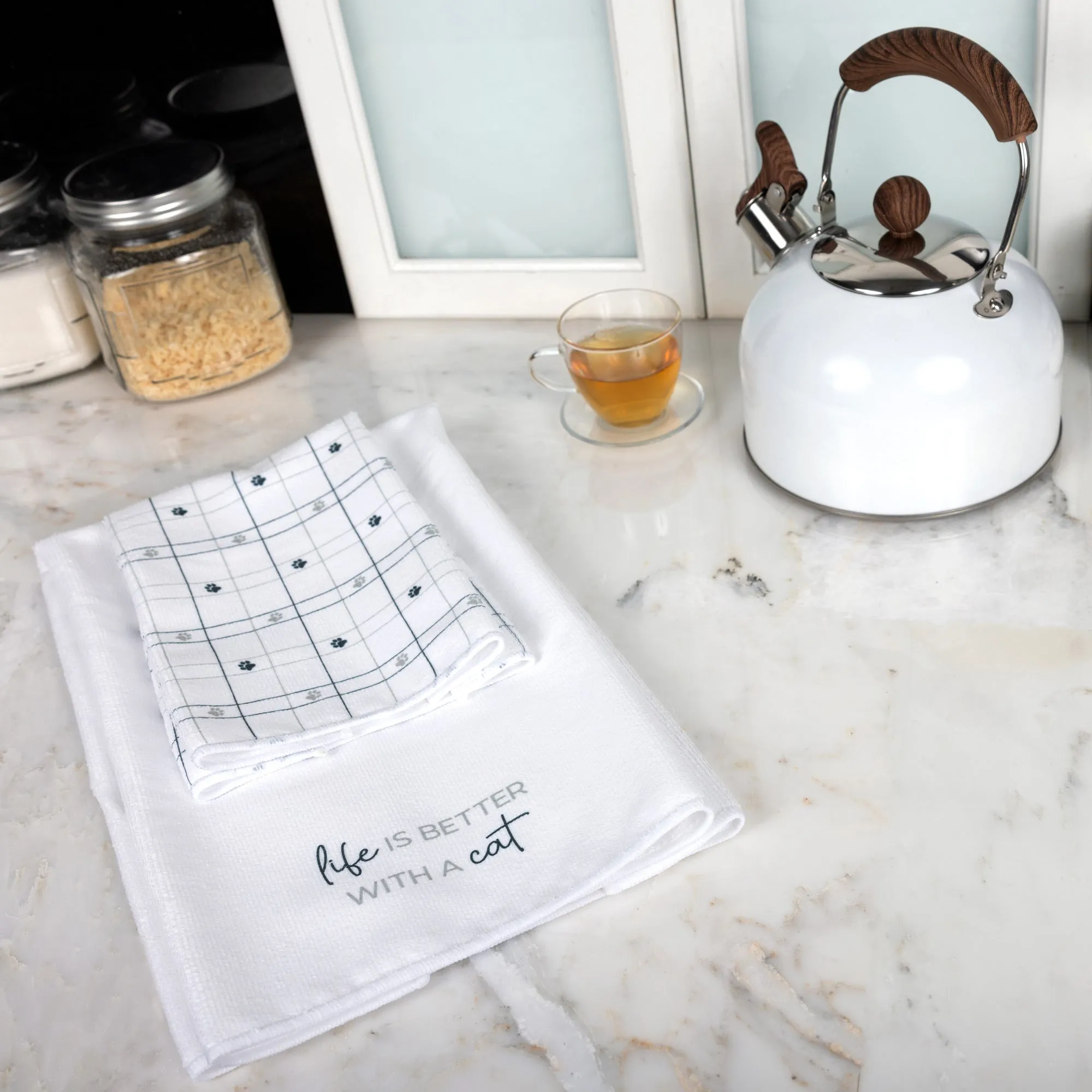 Cat Hand & Fingertip Towel Gift Set