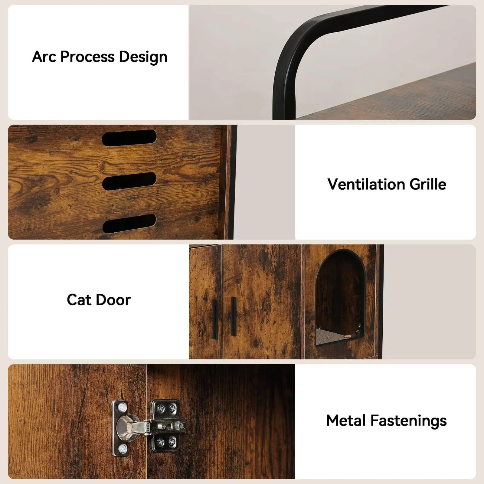Cat Litter Box Furniture Hidden Litter Box Enclosure PF013