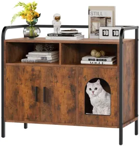 Cat Litter Box Furniture Hidden Litter Box Enclosure PF013