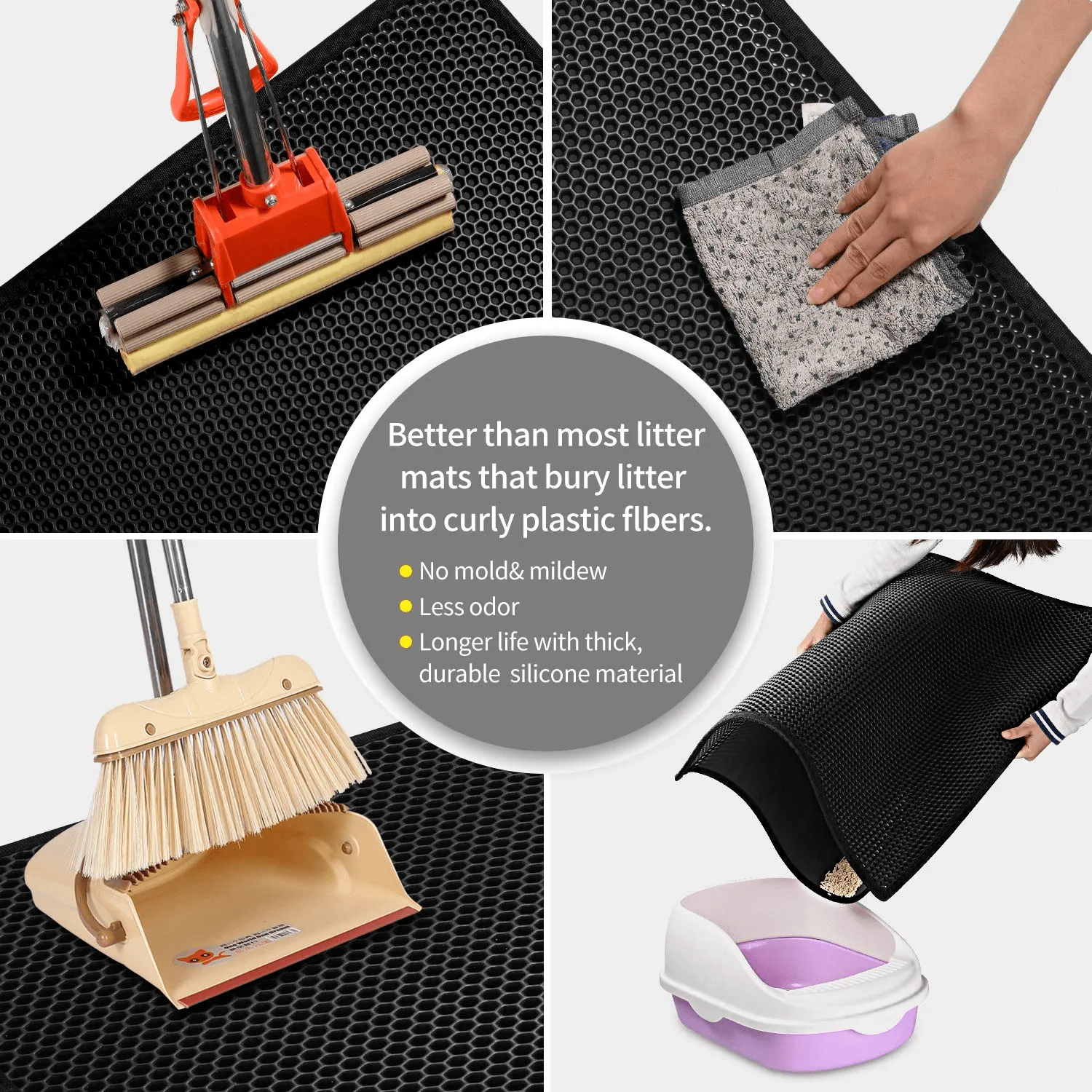 Cat Litter Mat: Stop Litter Scattering and Urine Stains – Easy to Clean