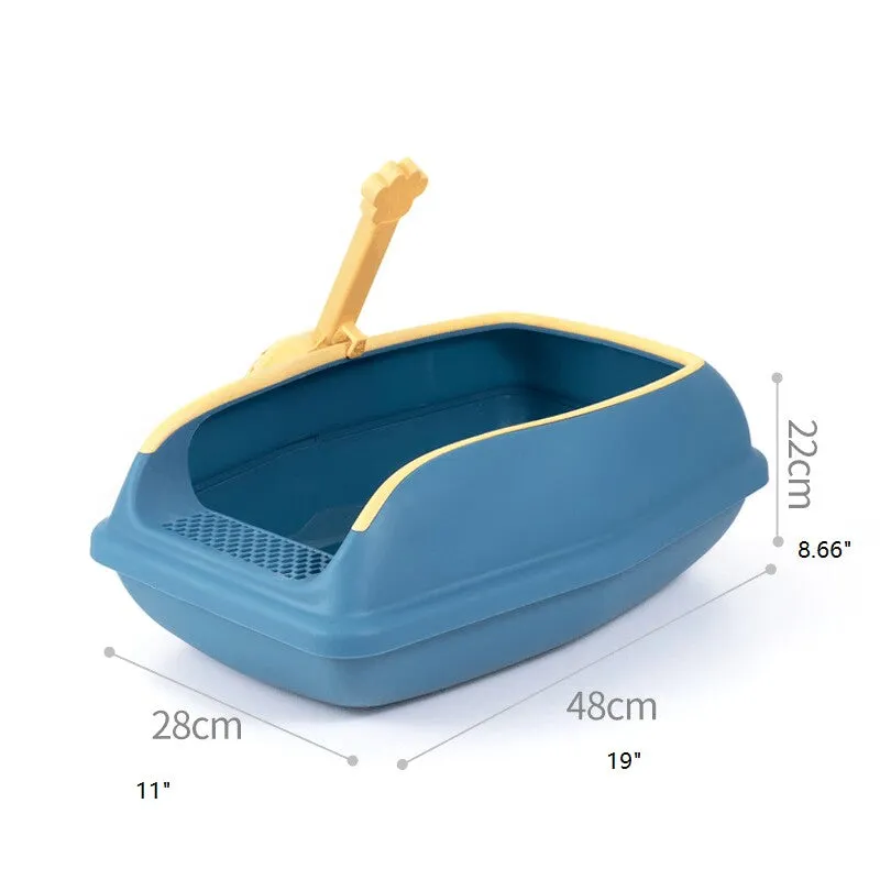 Cat Litter Tray Semi-Closed with High Sides Mobile Fence Cat Litter Tray Open Top Large Cat Litter Tray Cat Litter Tray Cat Litter Tray Travel Toilet