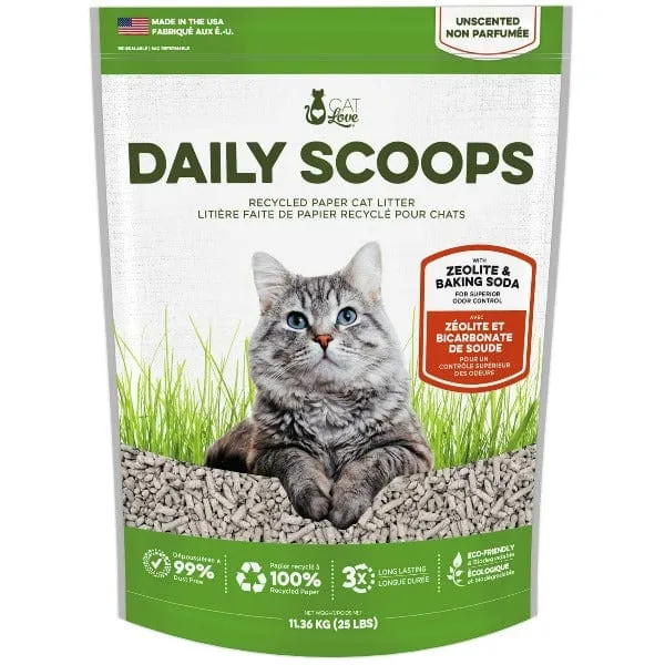 Cat Love Daily Scoops Recycled Paper Cat Litter