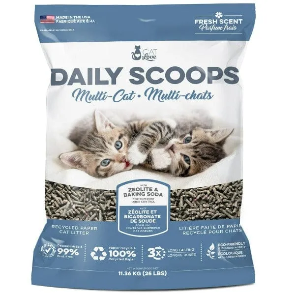 Cat Love MultiCat Scented Daily Scoops Recycled Paper Cat Litter