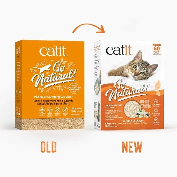 Catit Go Natural - Pea Husk Clumping Cat Litter - Vanilla   25% free