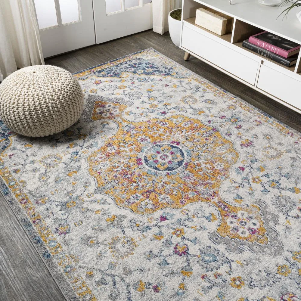 Cazombo Lorena Ornate Boho Medallion Area Rug