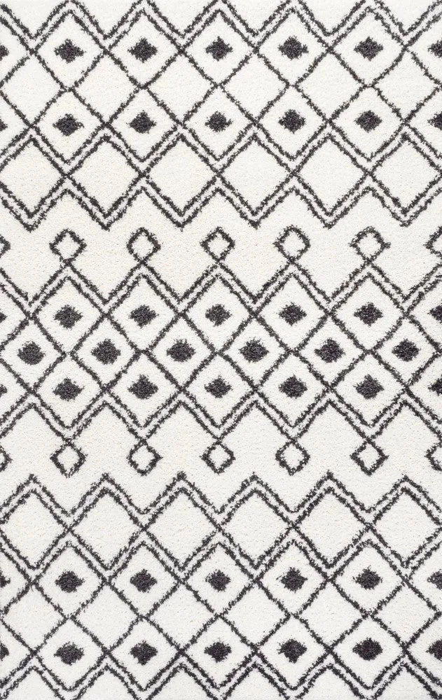 Conde Caimari Moroccan Diamond Shag Area Rug