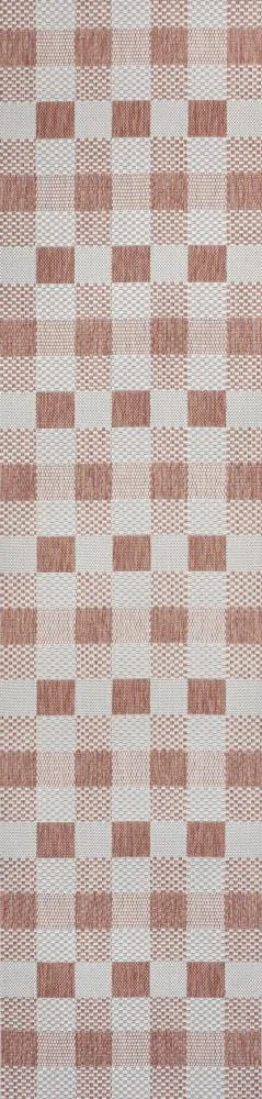 Courtyard Traditional Geometric Bold Gingham Indoor/Outdoor Area Rug