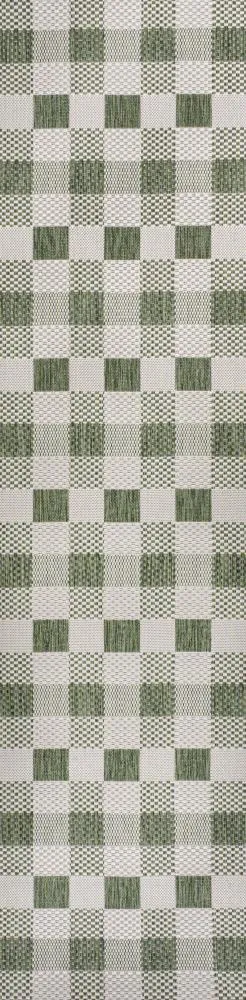 Courtyard Traditional Geometric Bold Gingham Indoor/Outdoor Area Rug