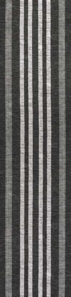 Curry Geometric Striped Machine-washable Area Rug
