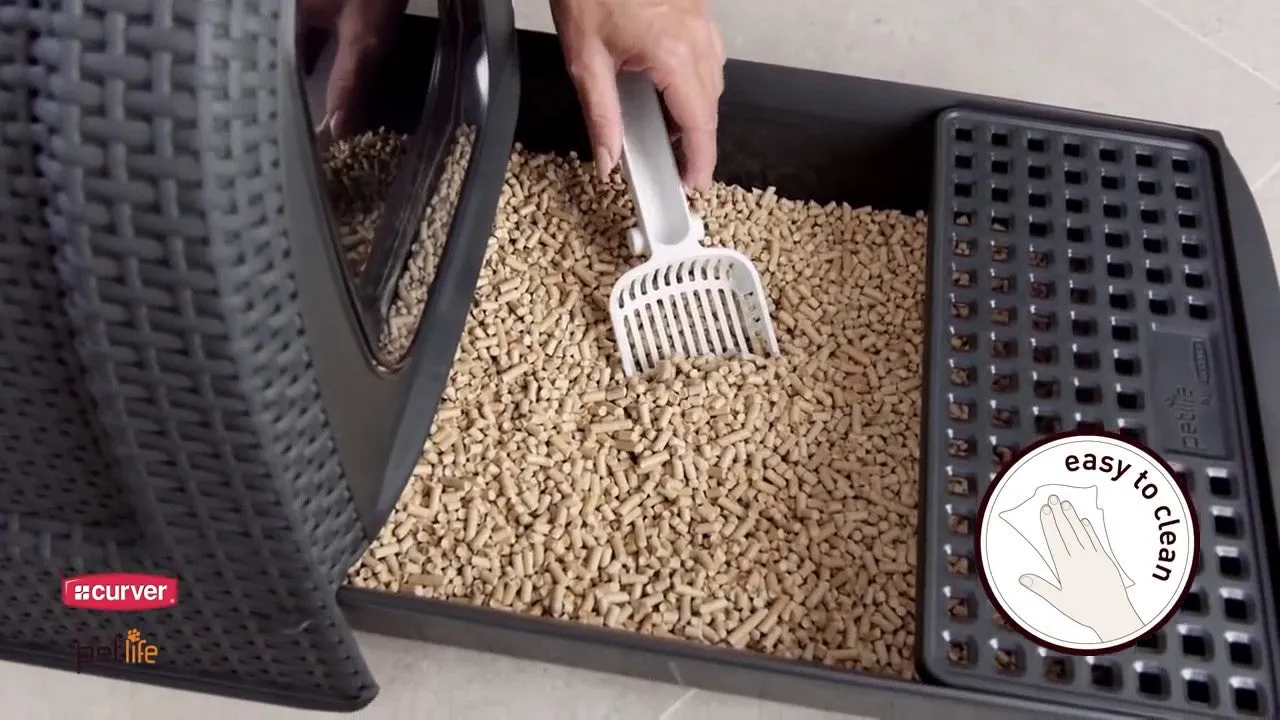 Curver Rattan Style Cat Litter Box