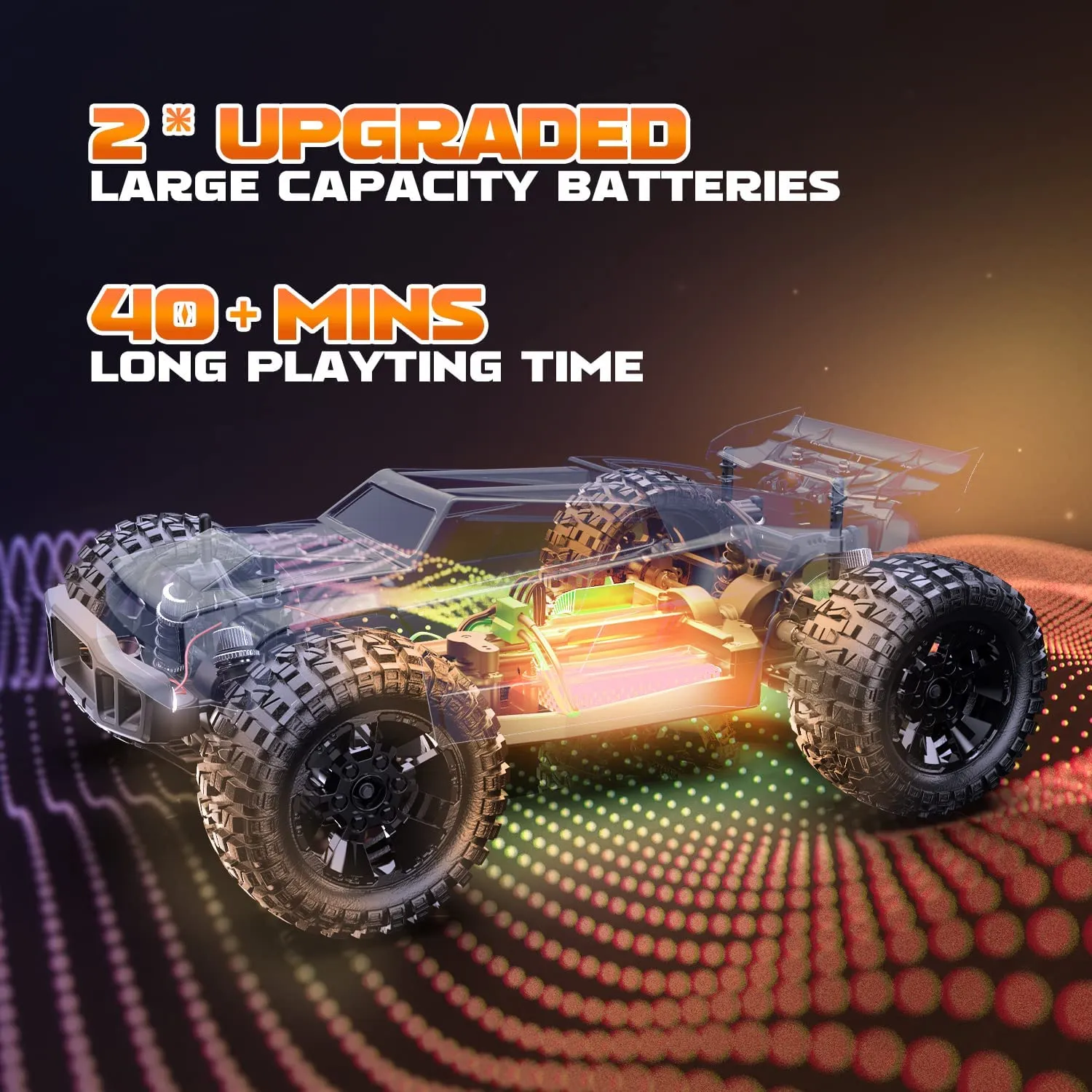 DEERC 200E RC Car High Speed Remote Control Car 1:10 Scale 4WD Monster Truck
