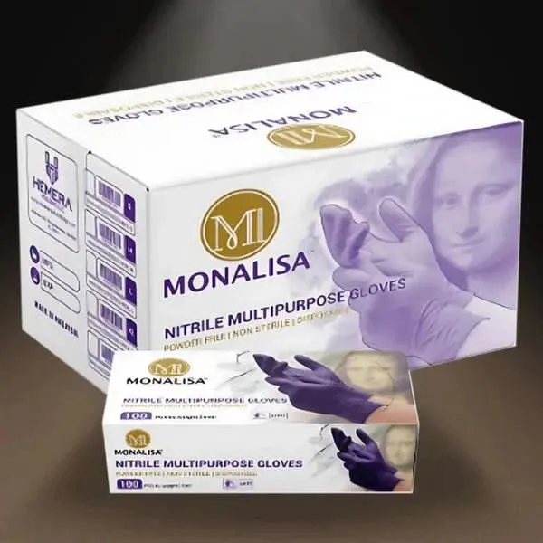 Disposable Gloves Monalisa Blue 5mil Nitrile Gloves CMONB5