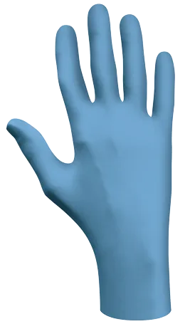 Disposable Nitrile Gloves - 4 mil Blue Biodegradable Powder-Free Textured Finger Tips - N-Dex By Showa