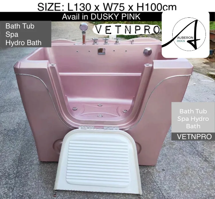 Dog Bath Tub Spa Hydrotherapy  - 130cm Deluxe Ozone incl many colours walk in entry