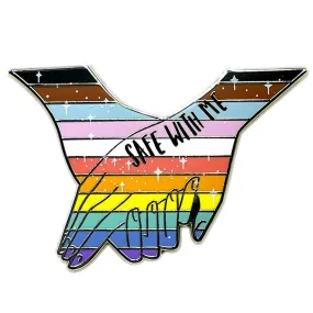 DOM & INK Safe With Me - Progress Pride Pin