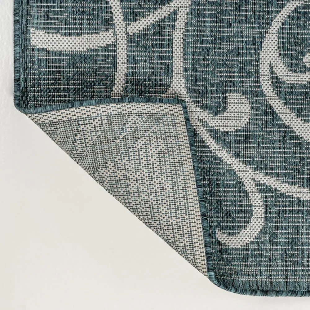 Domani Traditional Classic All-Over Scroll Indoor/Outdoor Area Rug