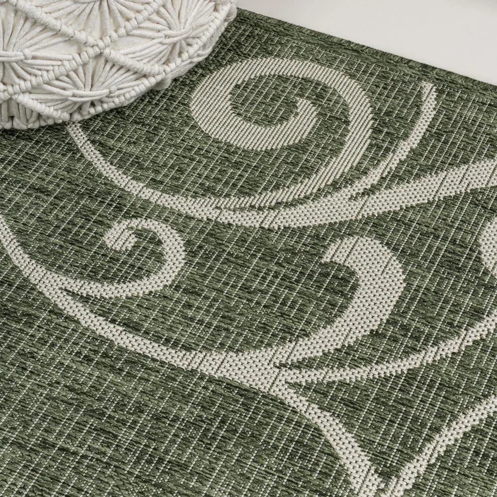 Domani Traditional Classic All-Over Scroll Indoor/Outdoor Area Rug