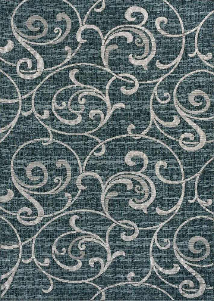 Domani Traditional Classic All-Over Scroll Indoor/Outdoor Area Rug