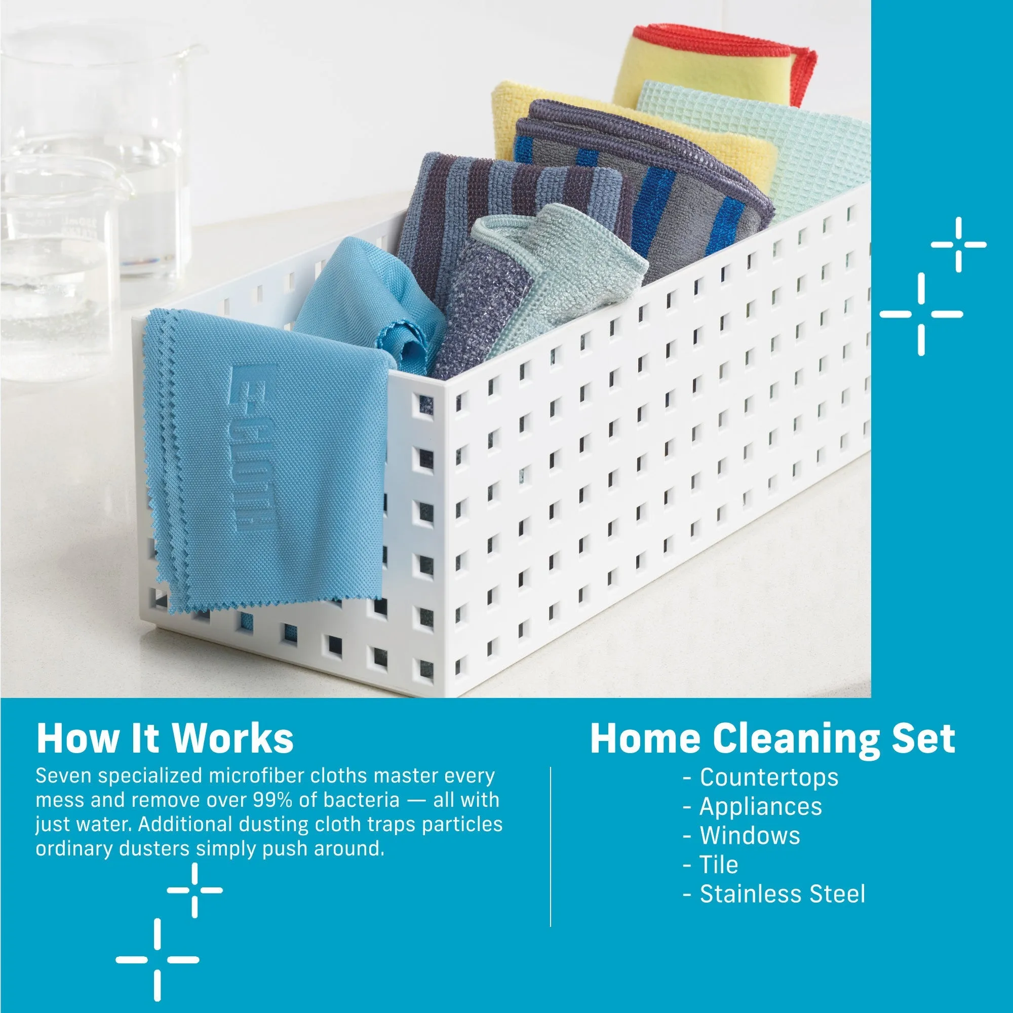 E-Cloth Home Cleaning Pack 8-Pack