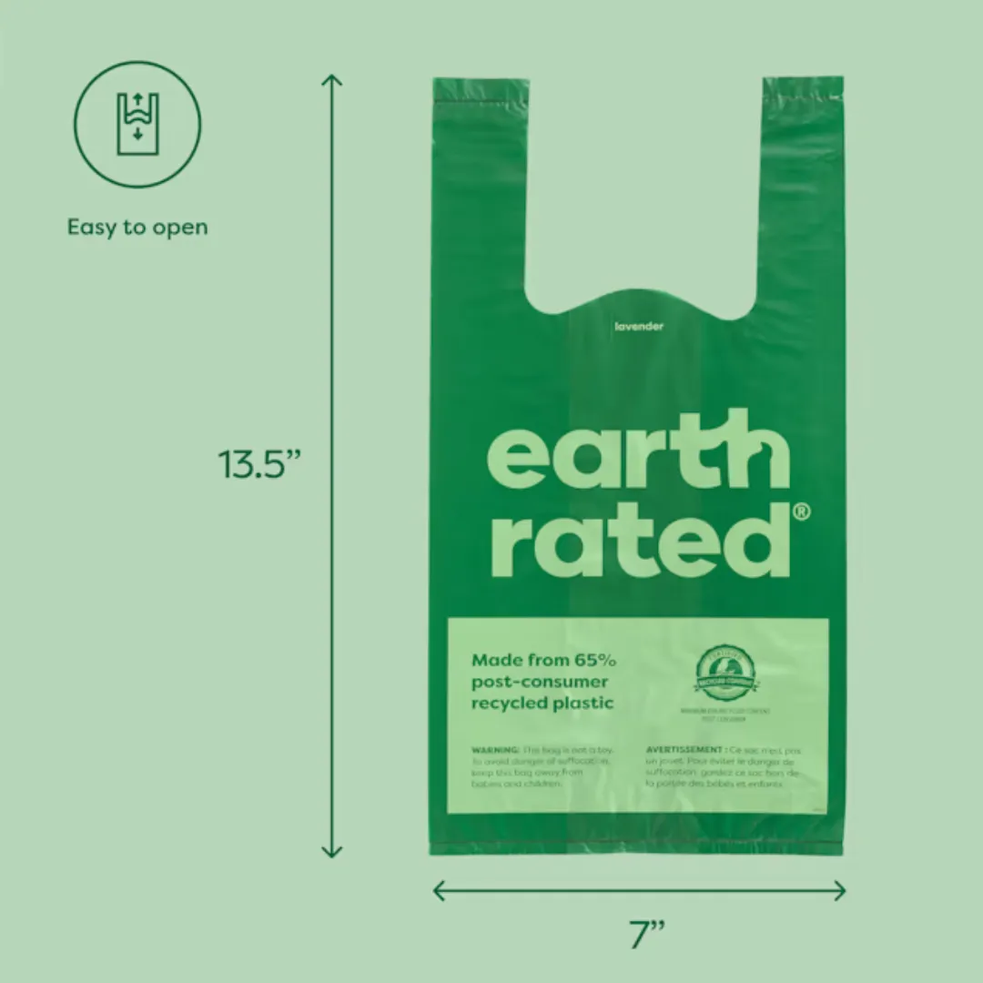 Earth Rated Unscented Dog Poop Bags with Handles