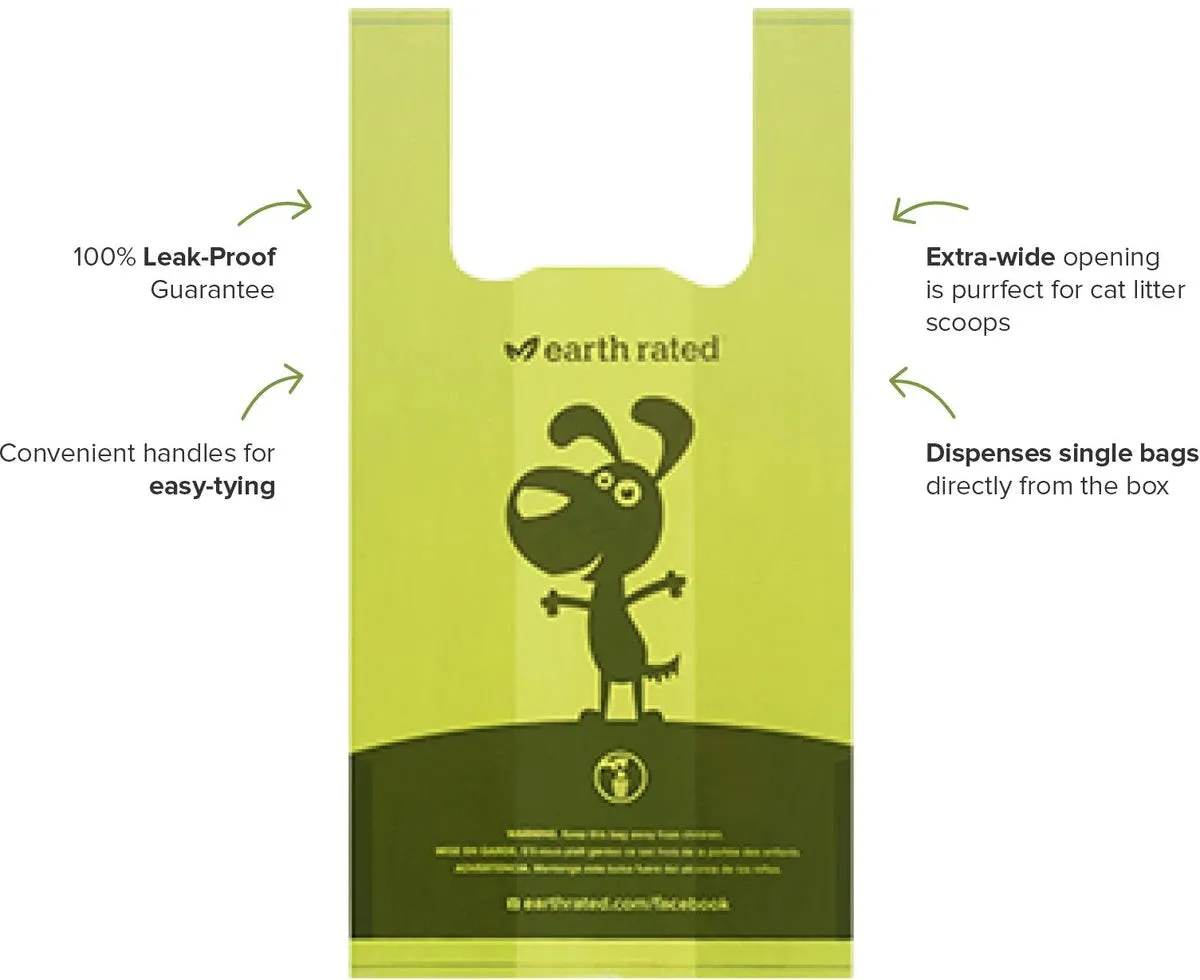 EarthRated Dog Poop Bags Tie Handle 120 Bags Lavender