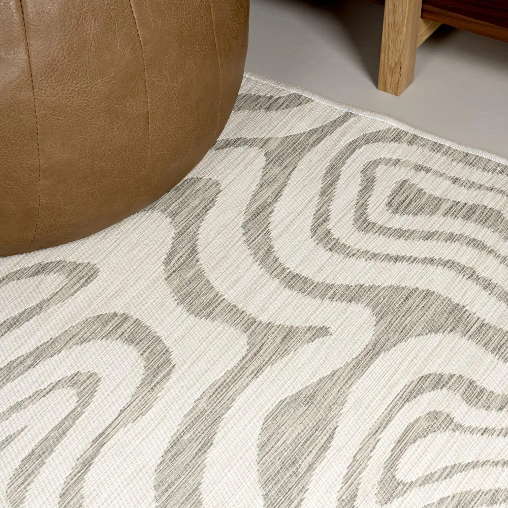 Echo Modern Bohemian Abstract Organic Reversible Machine-Washable Indoor/Outdoor Area Rug