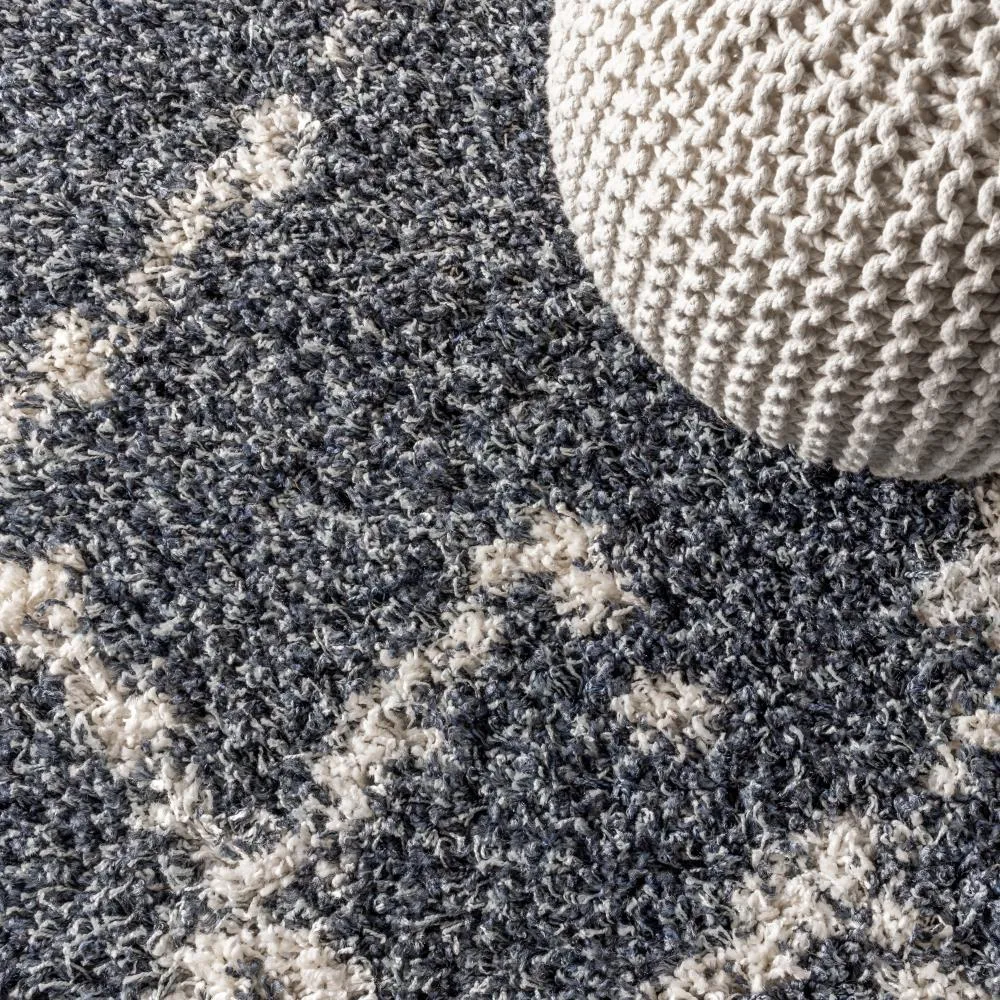 Eden Mercer Shag Plush Tassel Area Rug