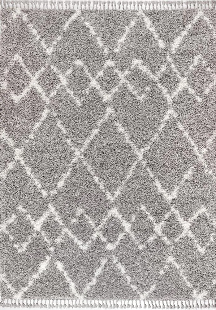 Eden Mercer Shag Plush Tassel Area Rug