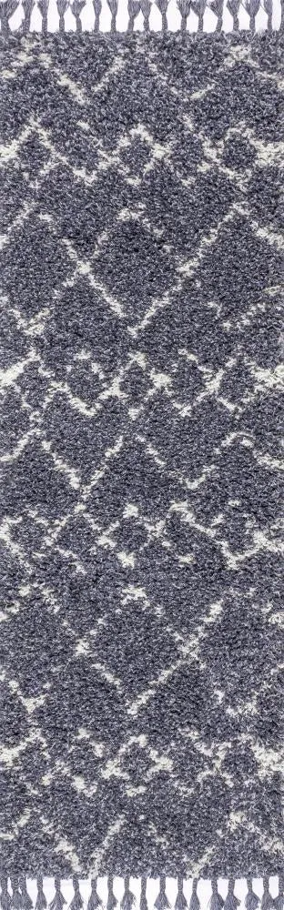 Eden Mercer Shag Plush Tassel Area Rug