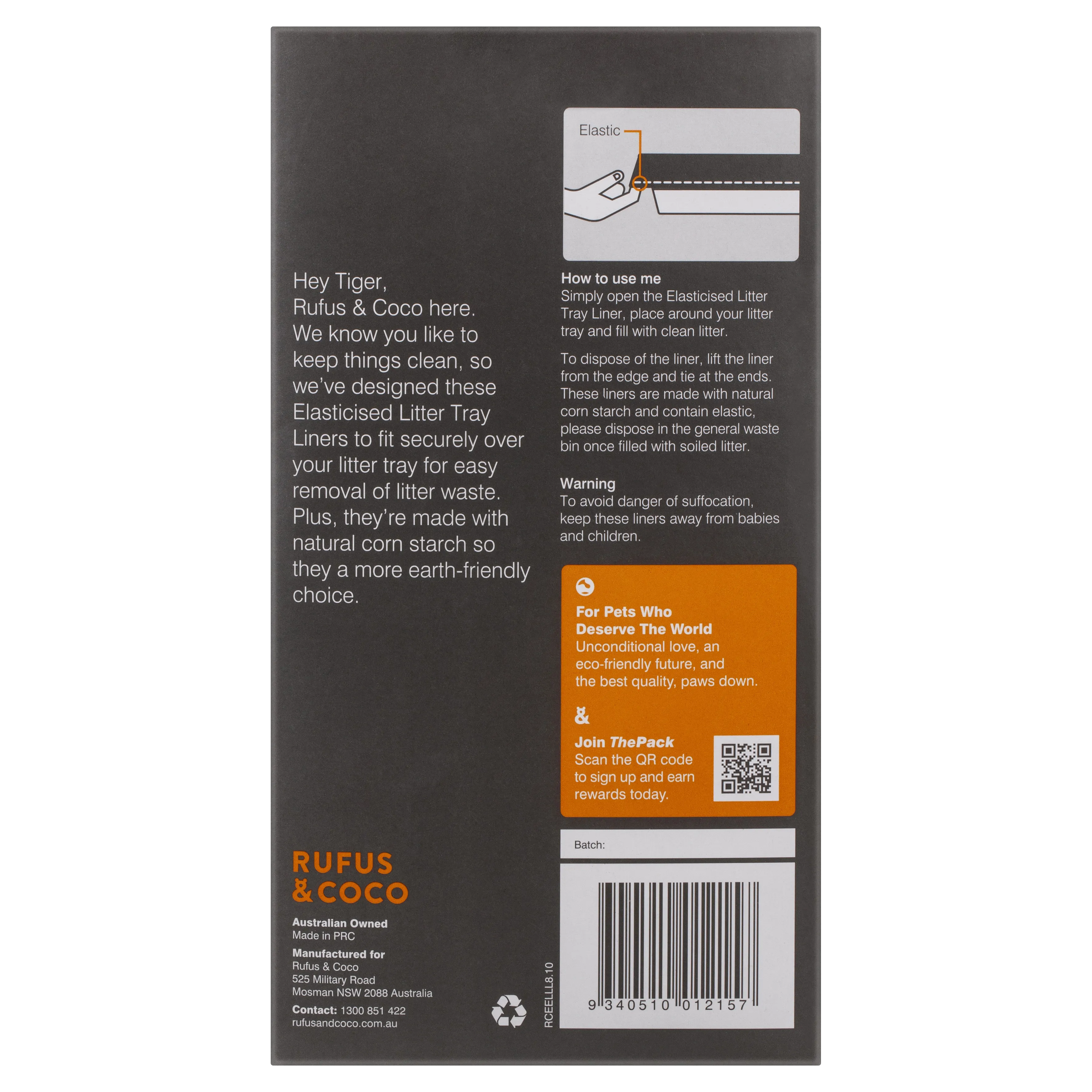 Elasticised Litter Tray Liners - Large