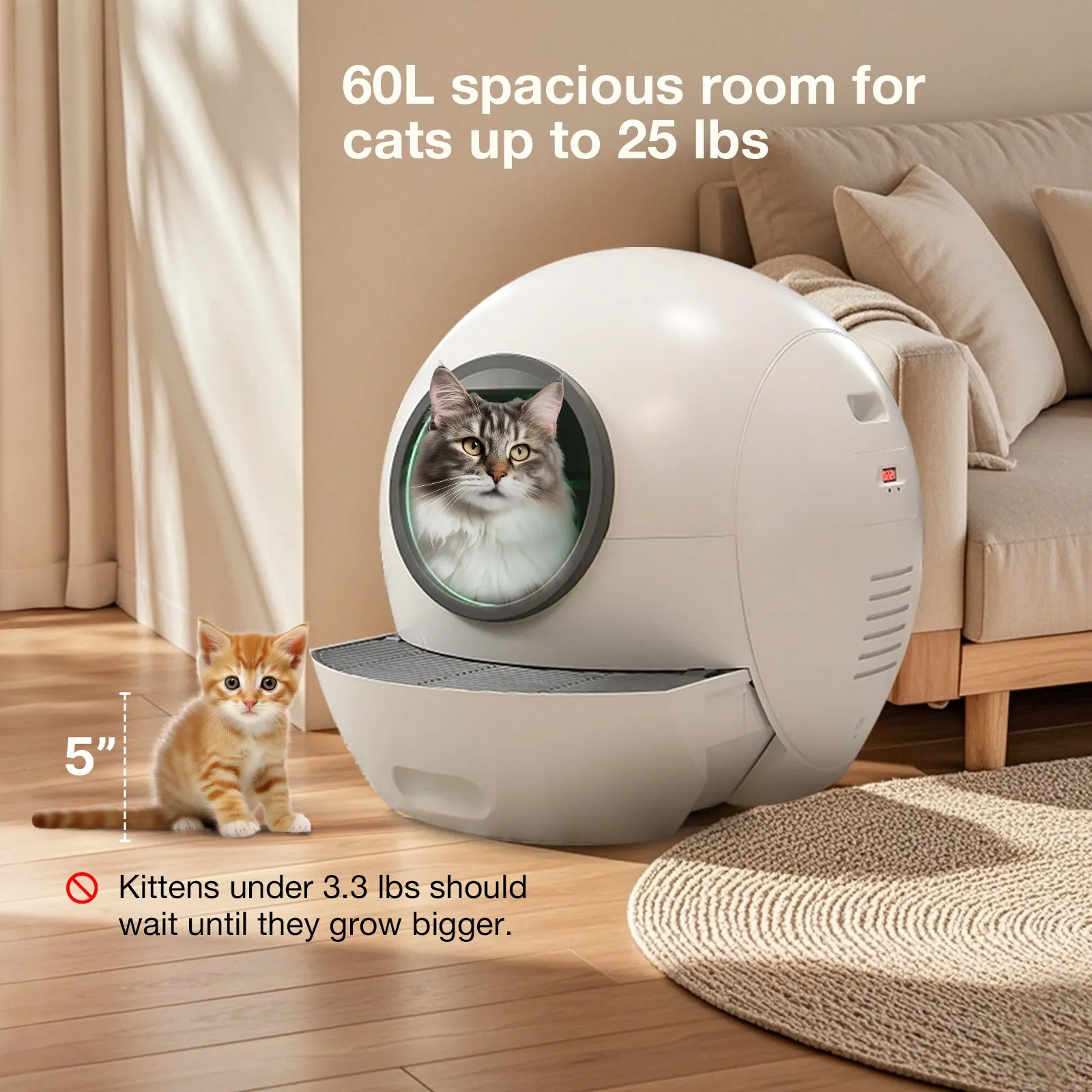 Els Pet Automatic Litter Box for Multiple Cats