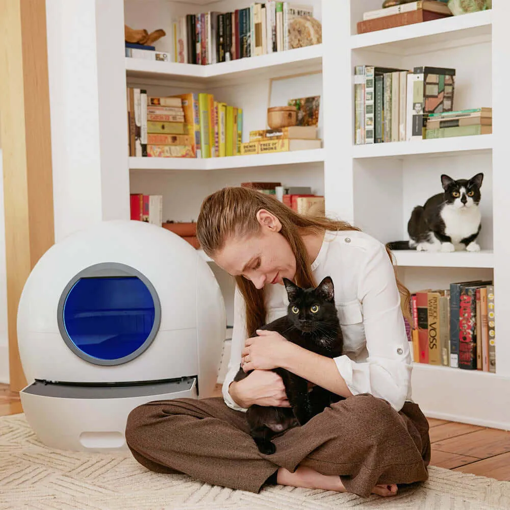 Els Pet Spaceship Automatic Litter Box for Multiple Cats with Safety Door – Perfect Gift for Cat Lovers!