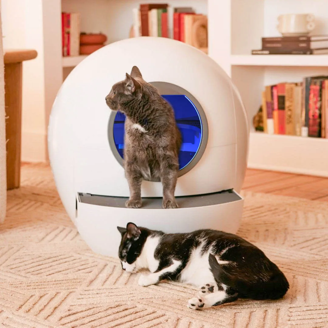Els Pet Spaceship Automatic Litter Box for Multiple Cats with Safety Door – Perfect Gift for Cat Lovers!