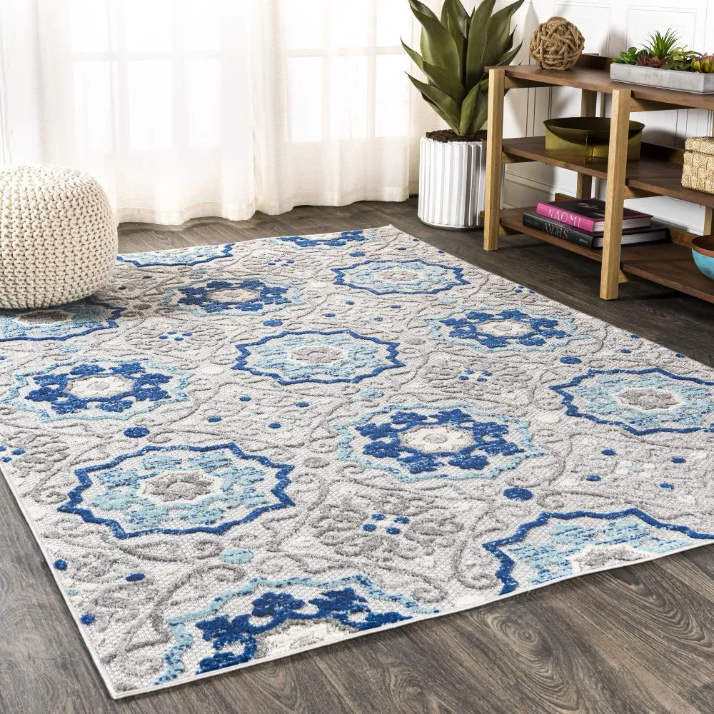 Eridanus Mediterranean Medallion Indoor/Outdoor Area Rug