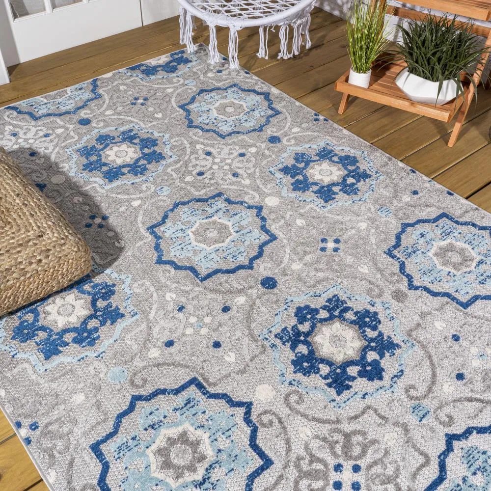Eridanus Mediterranean Medallion Indoor/Outdoor Area Rug