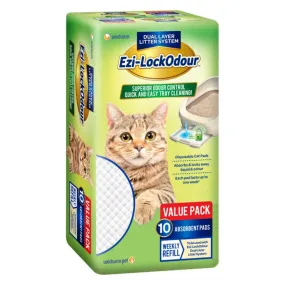Ezi-LockOdour Cat Litter System Absorbant Cat Pads 10 Pack