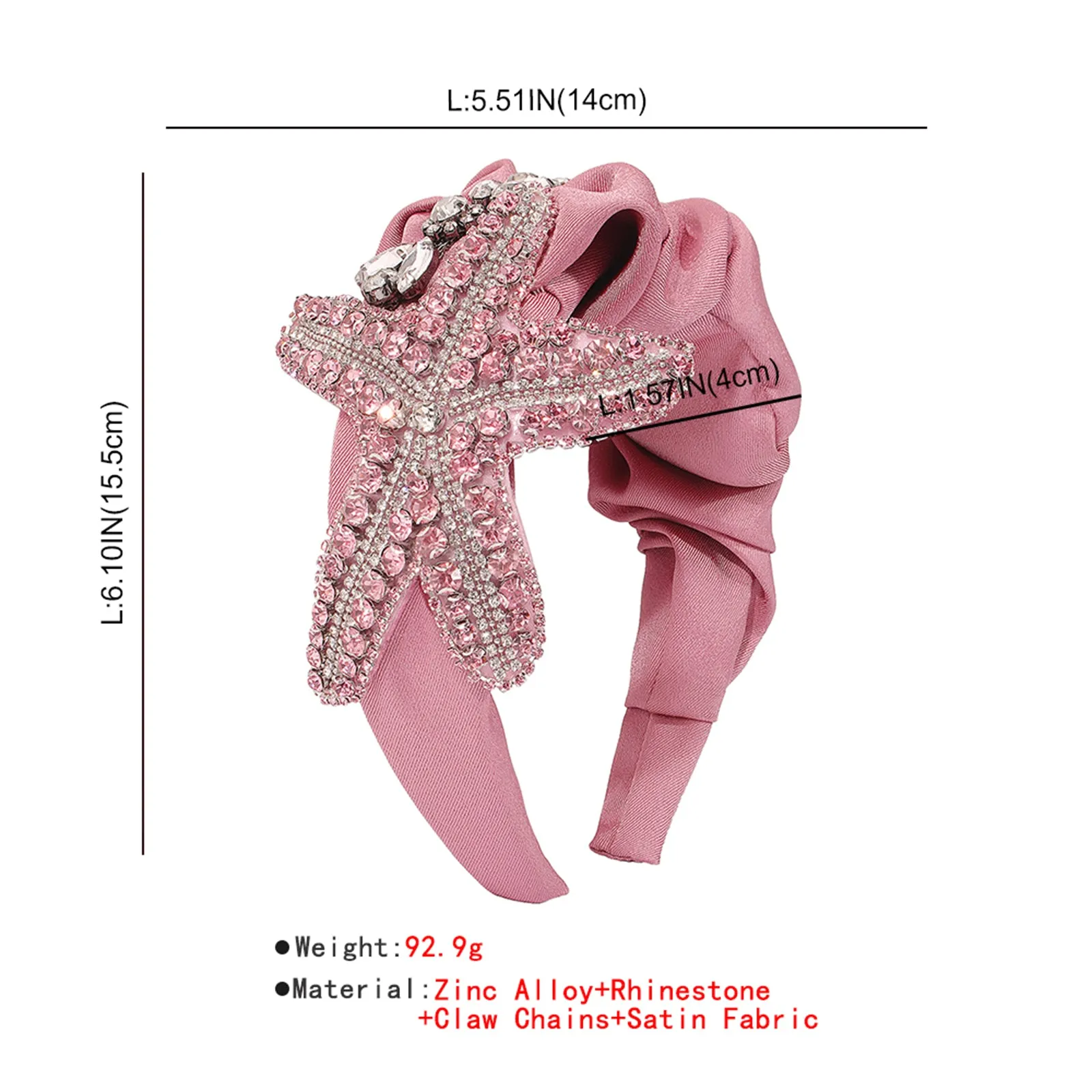 F3182 Starfish Rhinestone Headband