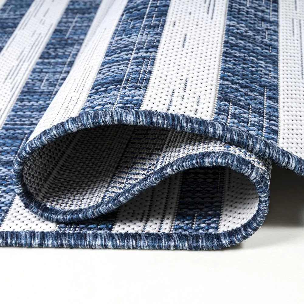 Fatima Sukie Offset Stripe Indoor/Outdoor Area Rug