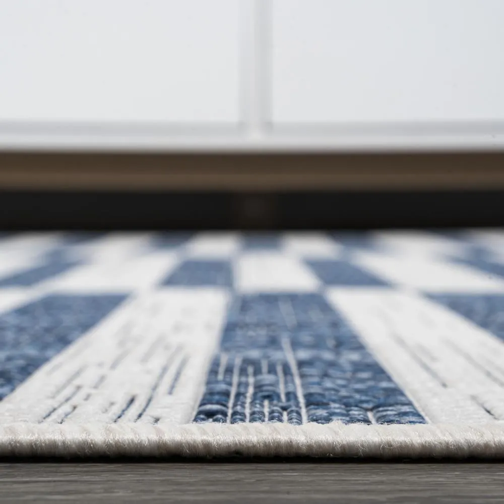 Fatima Sukie Offset Stripe Indoor/Outdoor Area Rug