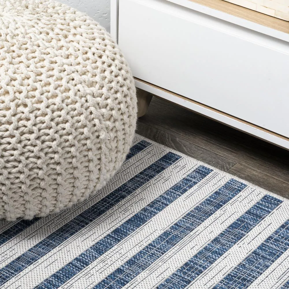 Fatima Sukie Offset Stripe Indoor/Outdoor Area Rug