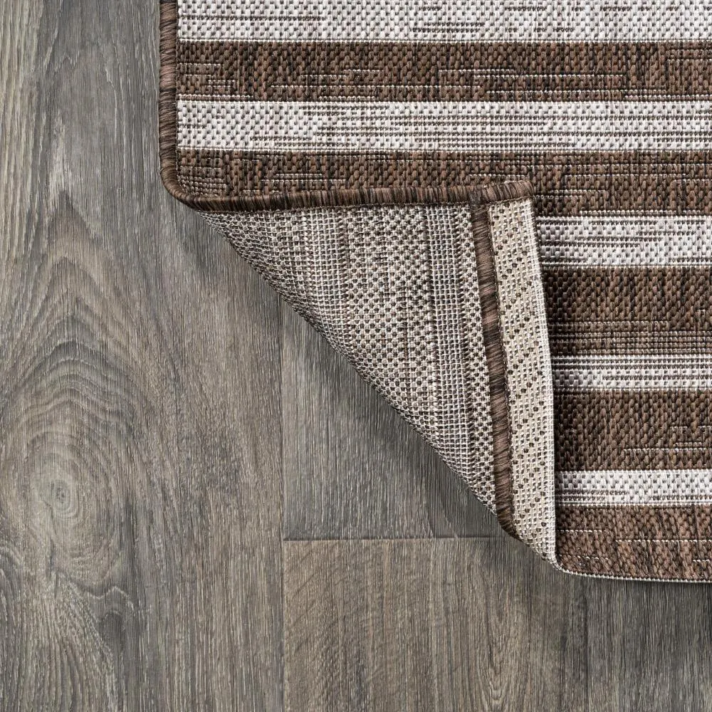 Fatima Sukie Offset Stripe Indoor/Outdoor Area Rug