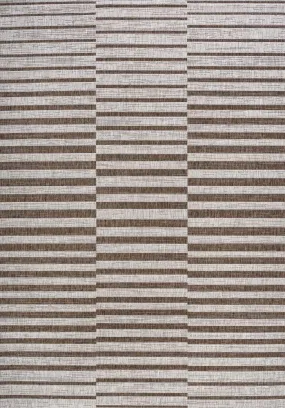 Fatima Sukie Offset Stripe Indoor/Outdoor Area Rug