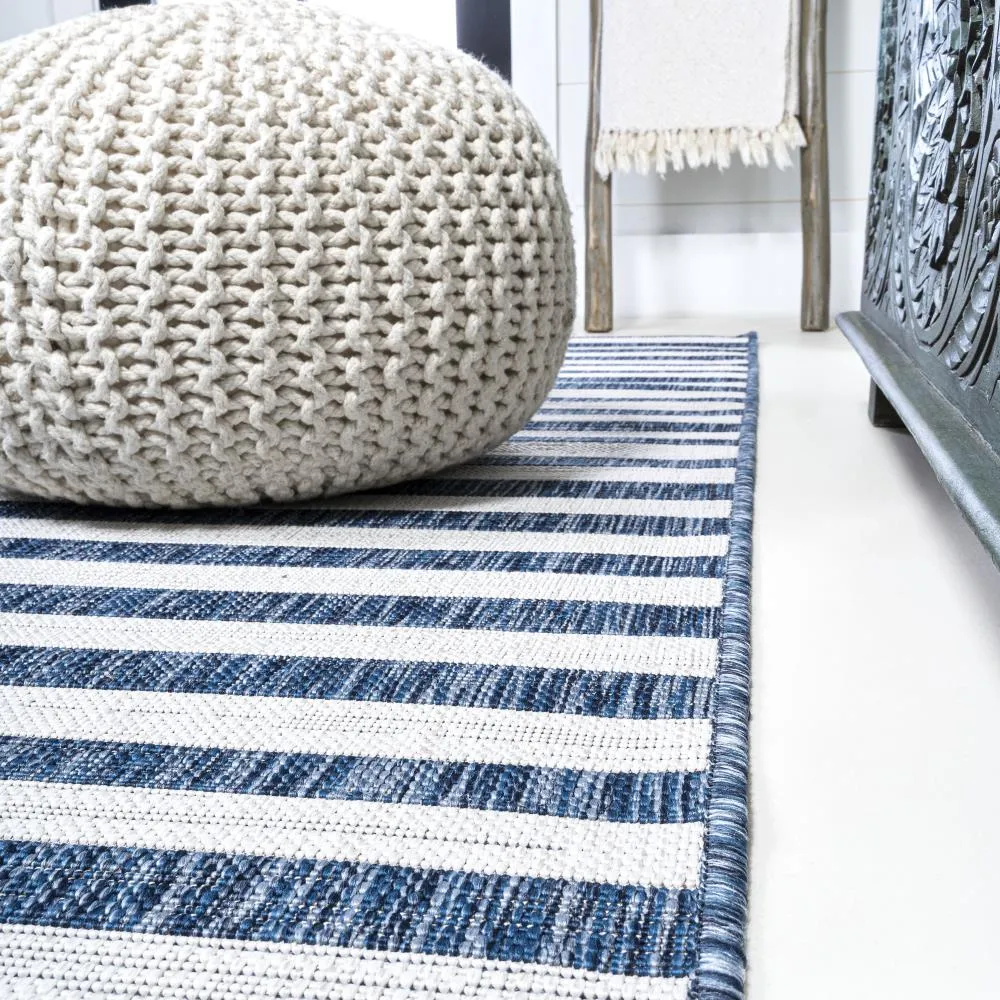 Fatima Sukie Offset Stripe Indoor/Outdoor Area Rug