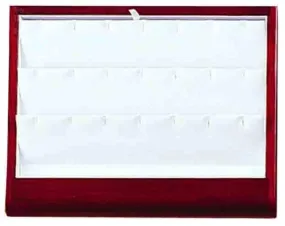 Faux Rosewood 18 Pendant/Earring Curved Jewelry Tray