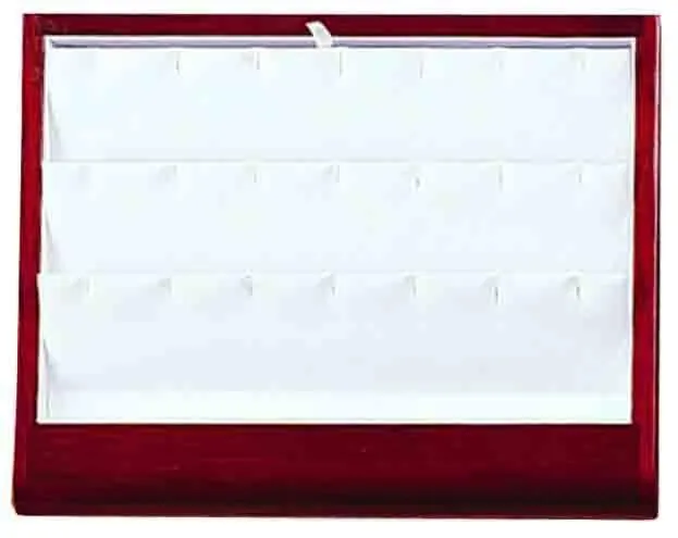 Faux Rosewood 18 Pendant/Earring Curved Jewelry Tray