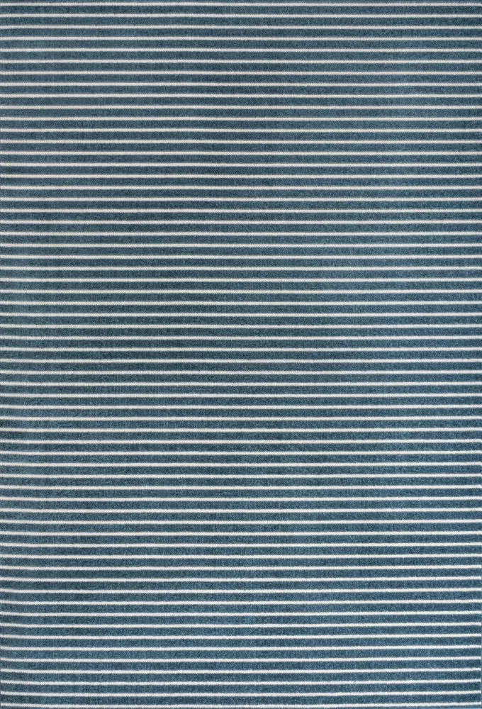 Fedir Minimalist Scandi Striped Navy/ivory 2 ft. x 8 ft. Runner Rug